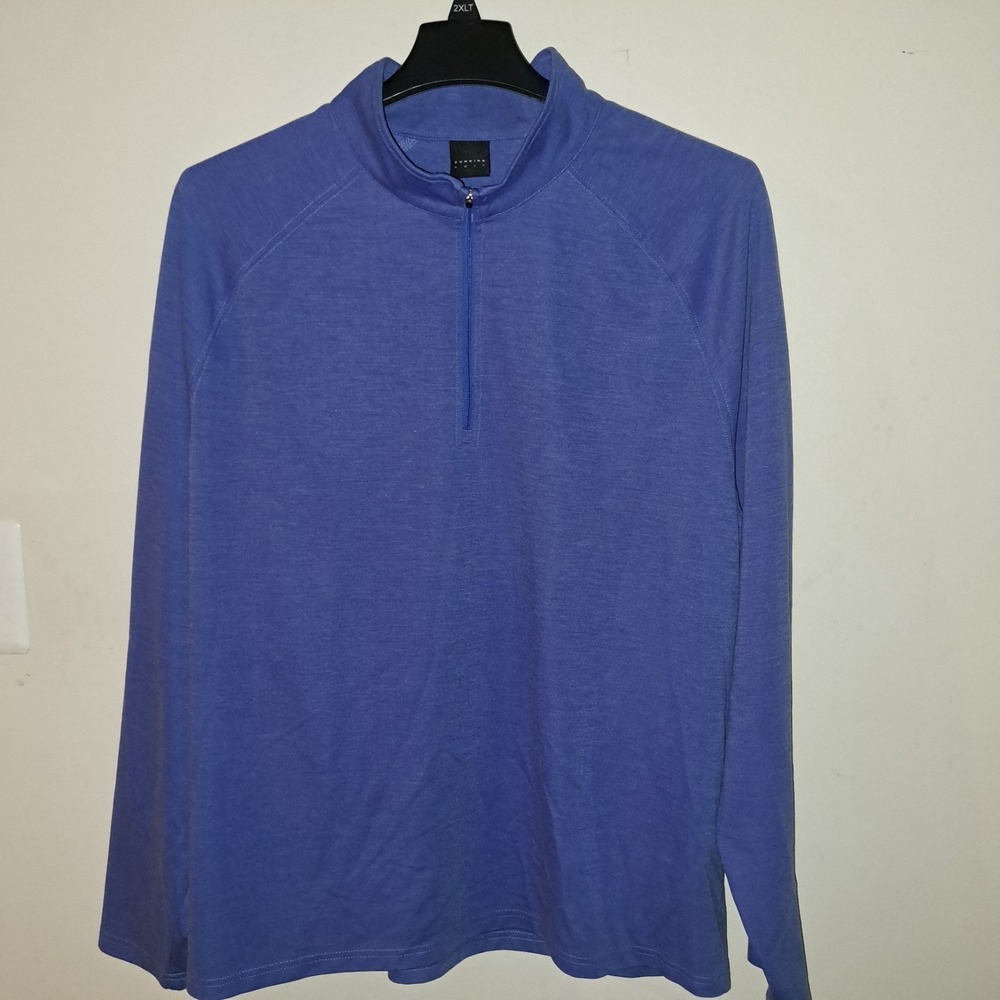 Dunning Golf Men's Pullover Long Sleeve 1/4 Zip‎ Periwinkle Blue Size XXL